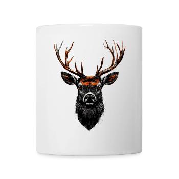 Cerf, Bois, Chasse, Cerf, Renne, Cerf élaphe, Chasseur - Mug blanc - blanc - Devant