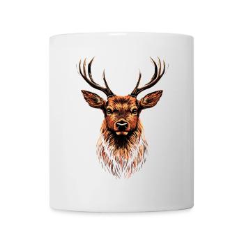 Cerf, Bois, Chasse, Cerf, Renne, Cerf élaphe, Chasseur - Mug blanc - blanc - Devant