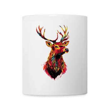 Hirsch Geweih Jagd Reh Rentier Rothirsch Jäger - Tasse - Weiß - Vorne