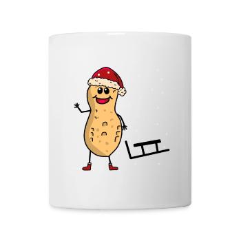 Christmas Peanut Sleigh Snowfall Santa Claus - Mug - white - Front