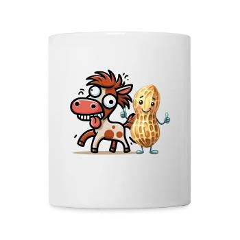 crazy funny horse peanut horses nut - Mug - white - Front