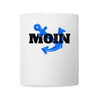 Moin Hamburg Anker Hamburger Hafen Fan Stadt HH - Tasse - Weiß - Vorne