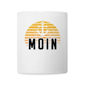 Moin Hamburg Anker Hamburger Hafen Fan Stadt HH - Mug blanc - blanc - Devant