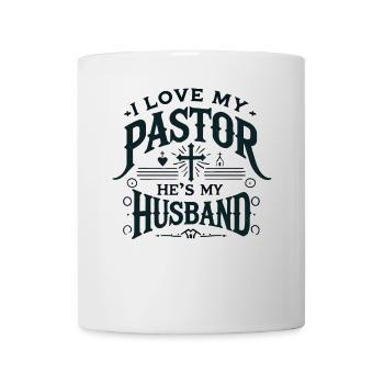 Ich liebe meinen Pastor, er ist mein Ehemann - Tasse - Weiß - Vorne