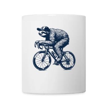 Paresseux à vélo - Mug blanc - blanc - Devant