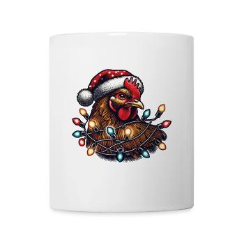 Christmas Chicken with Fairy Lights - Mug - white - Front