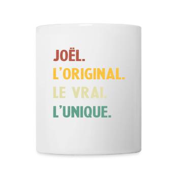 Joel, das Original, das echte Einzigartige, - Tasse - Weiß - Vorne