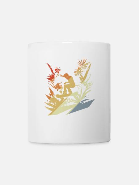 Snowboarden Retro - Tasse - Weiß