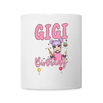 Gigi de la fille d’anniversaire - Mug blanc - blanc - Devant