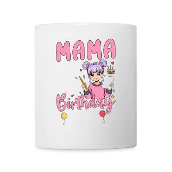 Maman de la fille d’anniversaire - Mug blanc - blanc - Devant