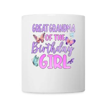 Great Grandma Of The Birthday Girl - Mug - white - Front