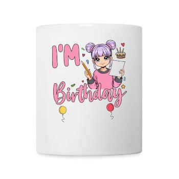 Grand-mère de la fille d’anniversaire - Mug blanc - blanc - Devant