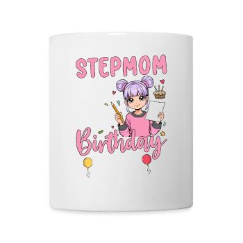 Belle-mère de la fille d’anniversaire - Mug blanc - blanc - Devant