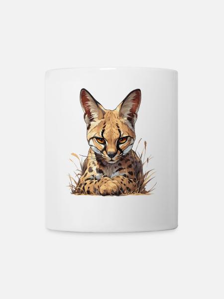 Servale Serval - Tasse - Weiß