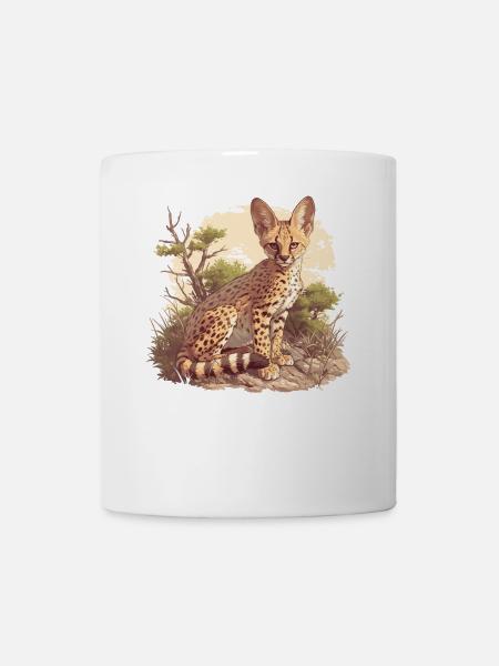 Servale Serval - Tasse - Weiß