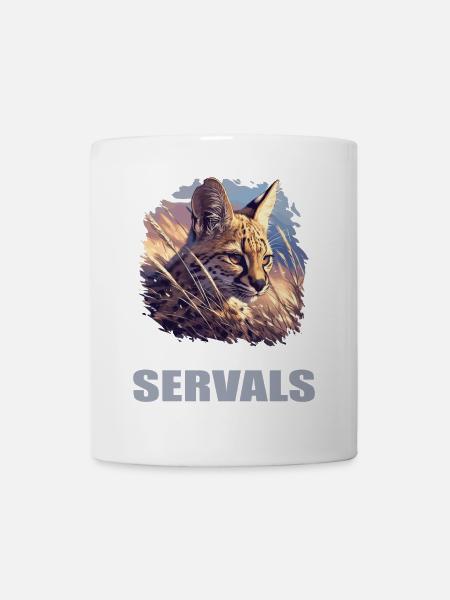Servale Serval - Tasse - Weiß