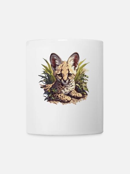Servale Serval - Tasse - Weiß