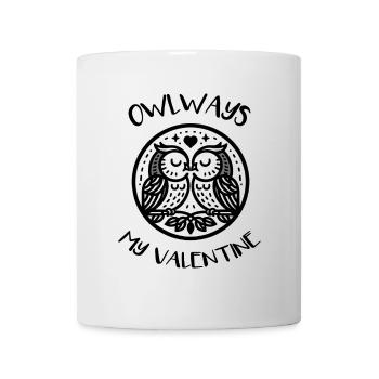 Hiboux mon hibou de la Saint-Valentin - Mug blanc - blanc - Devant