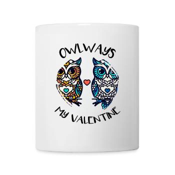 Hiboux mon hibou de la Saint-Valentin - Mug blanc - blanc - Devant