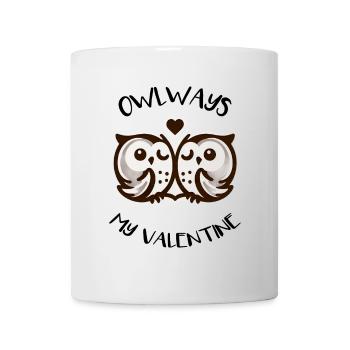 Hiboux mon hibou de la Saint-Valentin - Mug blanc - blanc - Devant