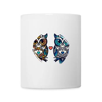Hiboux mon hibou de la Saint-Valentin - Mug blanc - blanc - Devant