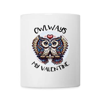 Hiboux mon hibou de la Saint-Valentin - Mug blanc - blanc - Devant