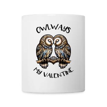 Hiboux mon hibou de la Saint-Valentin - Mug blanc - blanc - Devant