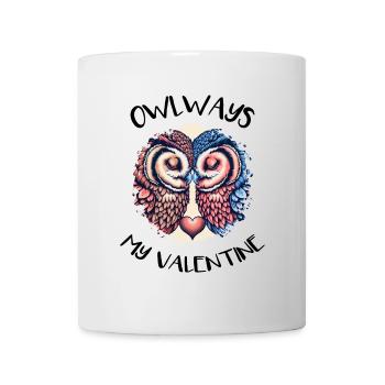 Hiboux mon hibou de la Saint-Valentin - Mug blanc - blanc - Devant