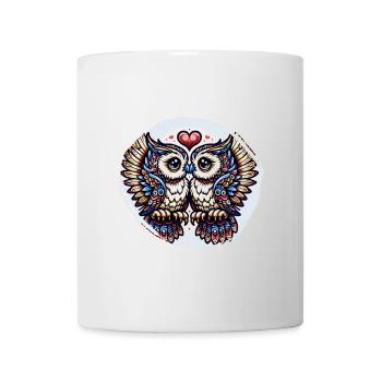 Hiboux mon hibou de la Saint-Valentin - Mug blanc - blanc - Devant