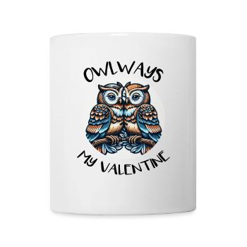 Hiboux mon hibou de la Saint-Valentin - Mug blanc - blanc - Devant