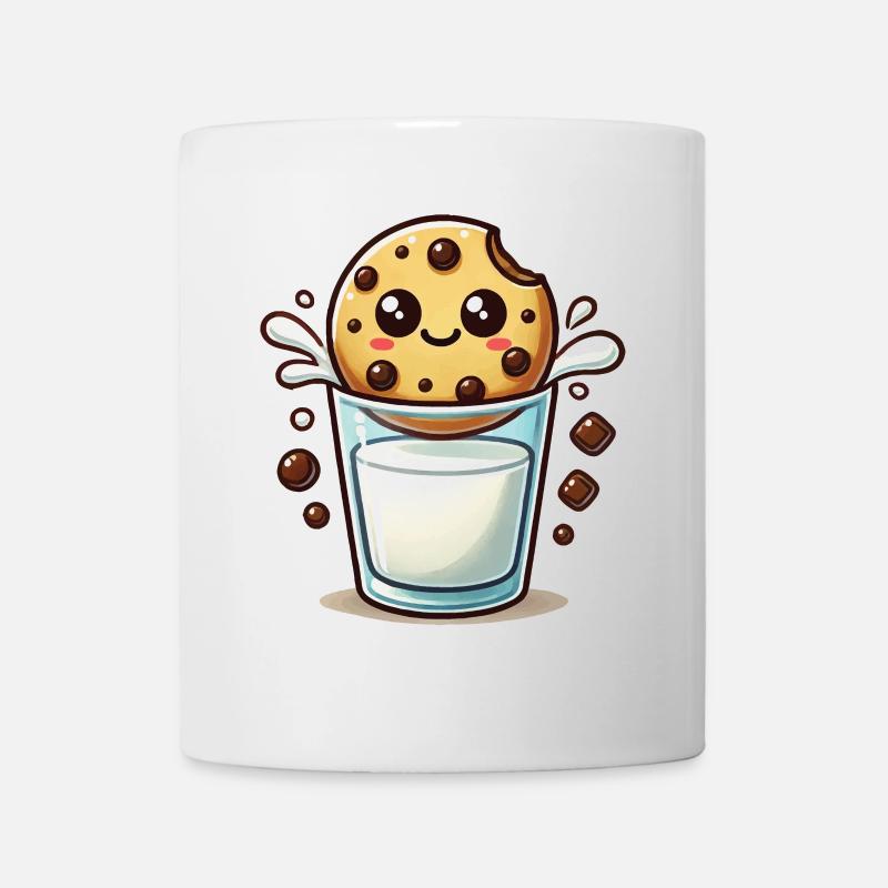 Joyeux biscuits et plaisir de Noël au lait - Mug blanc - blanc