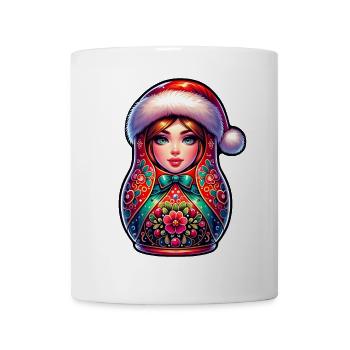 Russische Matroschka Weihnachten Russland - Tasse - Weiß - Vorne