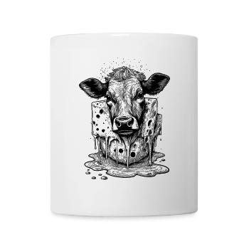 Kuh Raclette Shirt inspiriert vom rustikalen Stil - Tasse - Weiß - Vorne