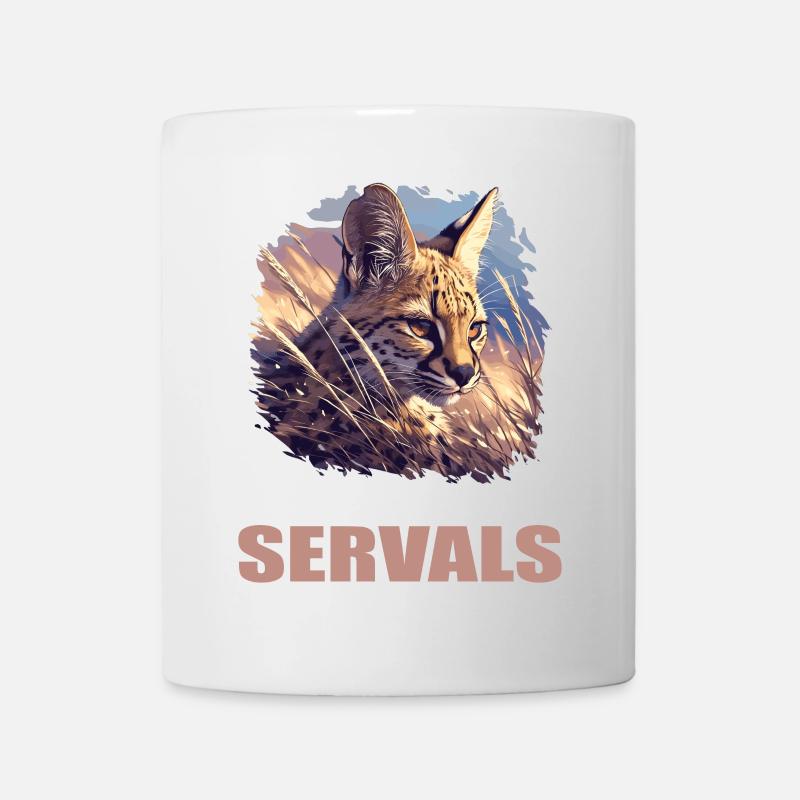 Servale Serval - Tasse - Weiß