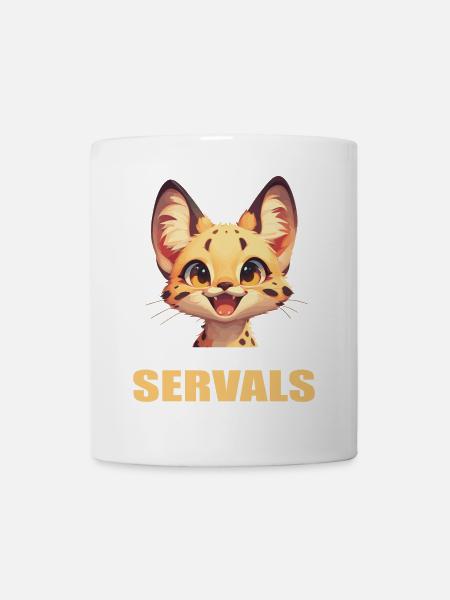 Servale Serval - Tasse - Weiß