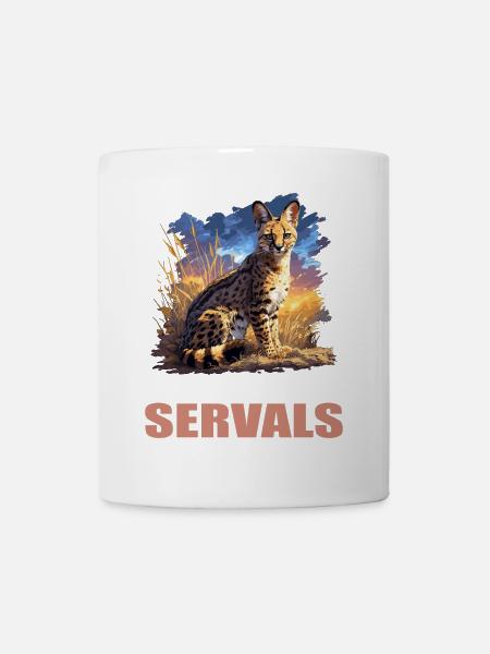 Servale Serval - Tasse - Weiß