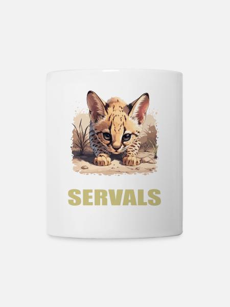 Servale Serval - Tasse - Weiß