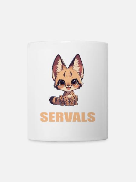 Servale Serval - Tasse - Weiß