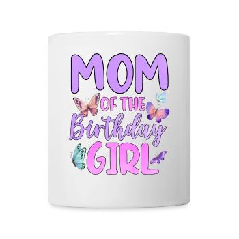 Maman de la fille d’anniversaire - Mug blanc - blanc - Devant