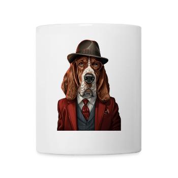 Basset - Tasse - Weiß - Vorne