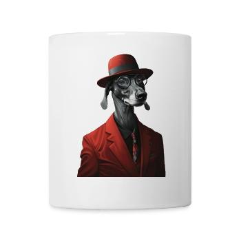 Windhund - Tasse - Weiß - Vorne