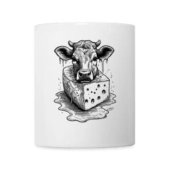 Chemise à raclette Alm avec une touche suisse rustique - Mug blanc - blanc - Devant