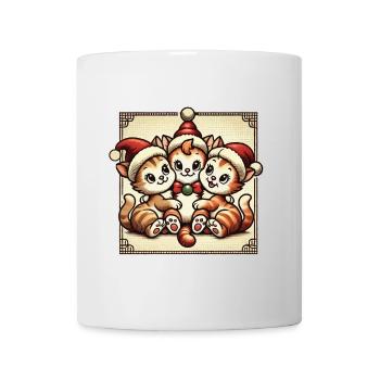 Süße Katzen Weihnachten Retro Charme - Tasse - Weiß - Vorne