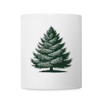 Weihnachtlicher Tannenbaum - Tasse - Weiß - Vorne