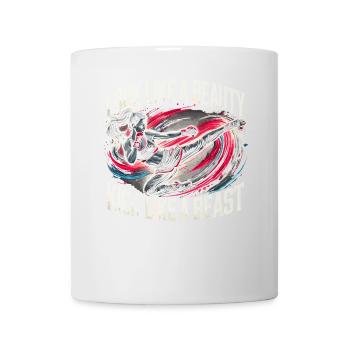 Sehen Sie aus wie eine Schönheit, treten Sie wie - Tasse - Weiß - Vorne