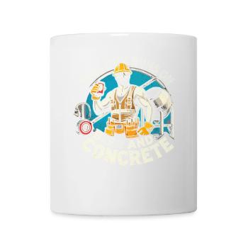 Dieser Typ läuft mit Bier und Beton - Tasse - Weiß - Vorne