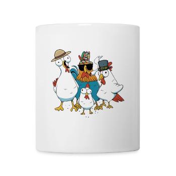 Funny Chickens Wild West Chicken Western Funny - Mug - white - Front
