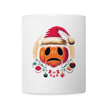 trauriger Kürbis Halloween Weihnachtsfreude - Tasse - Weiß - Vorne