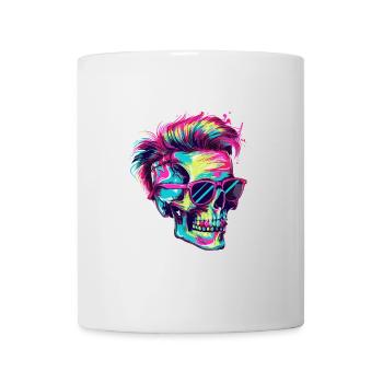 Techno Totenkopf Party - Tasse - Weiß - Vorne