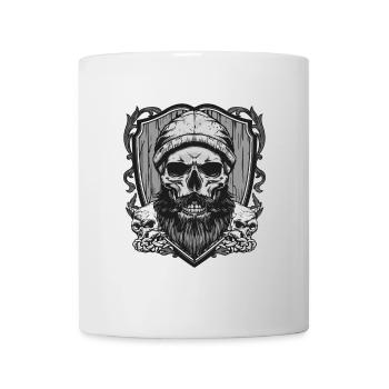 Holzfäller Skull Wappen - Tasse - Weiß - Vorne